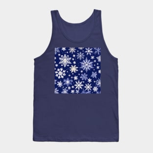 Chiyogami Snowflakes Pattern Tank Top